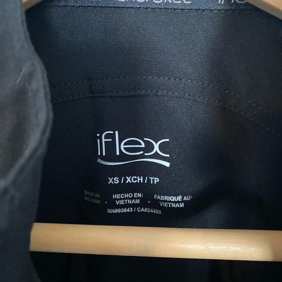 Cherokee iFlex Women Warm Up Scrubs Jacket Zip Front in Black - Picture 4 of 4